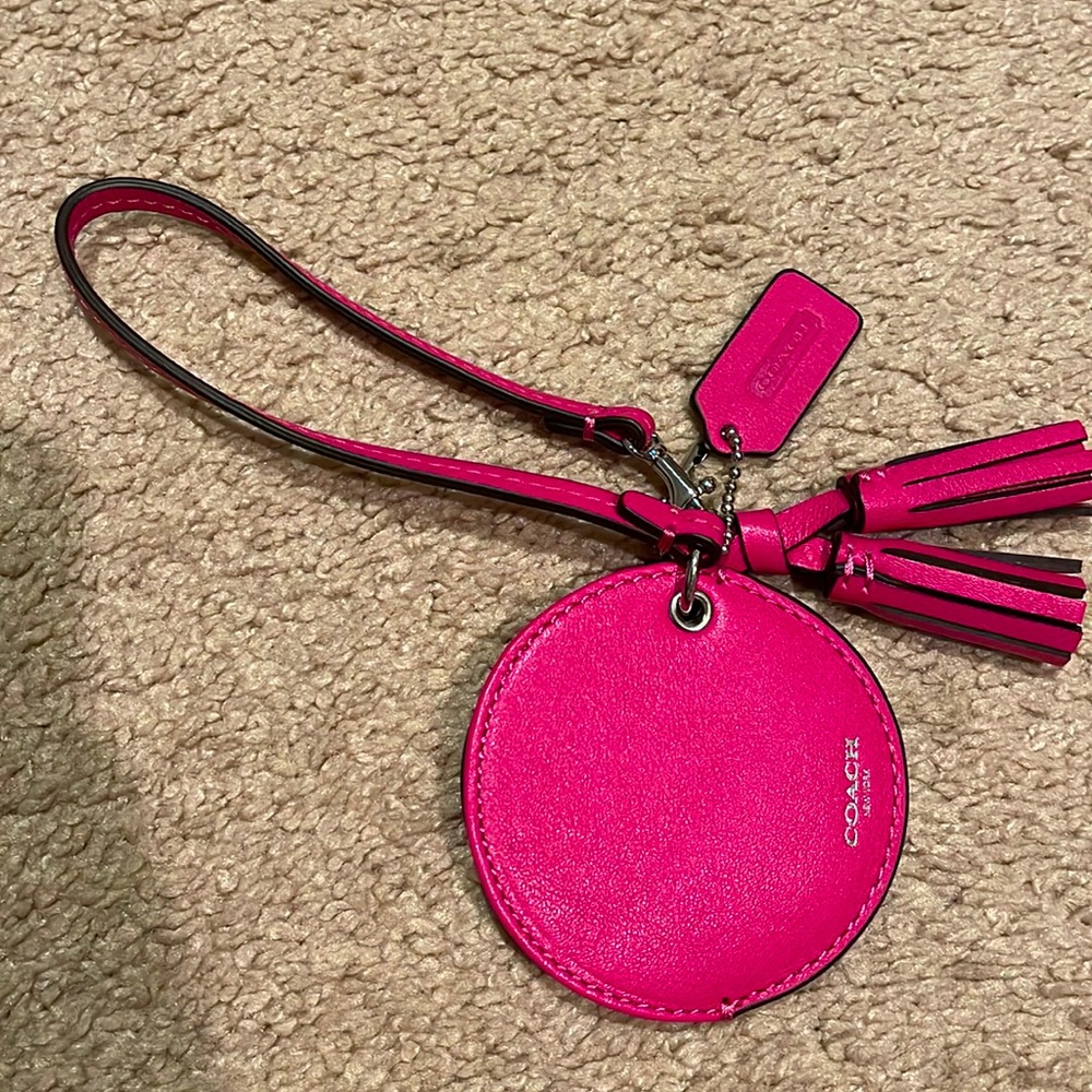 Coach bag charm with Mirror